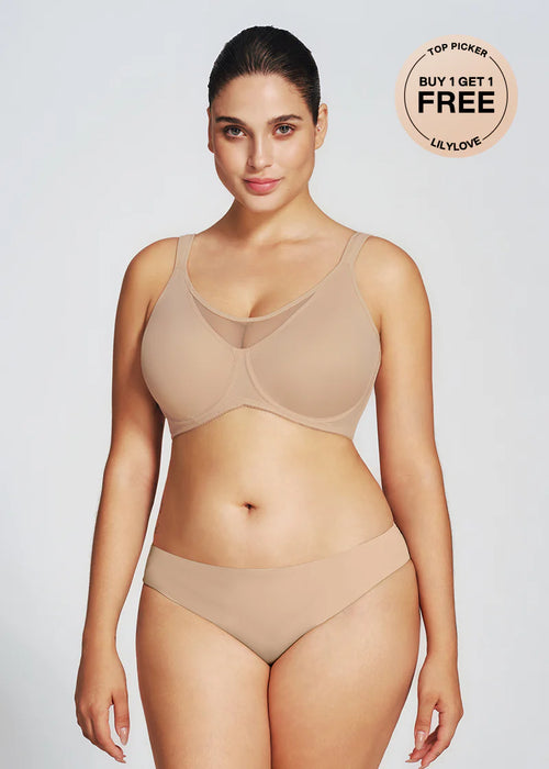 Mesh Cooling Full Coverage Minimizer Bra