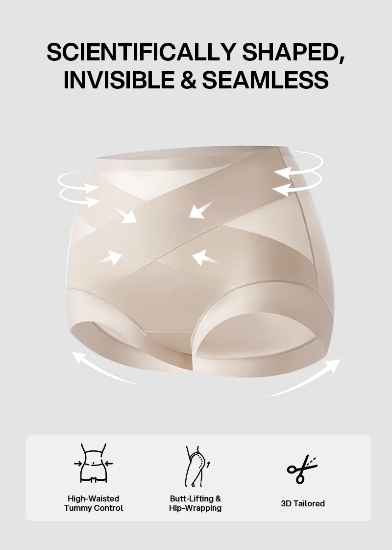 High-Waisted Cross Front Shaping Panties (6-Pack)