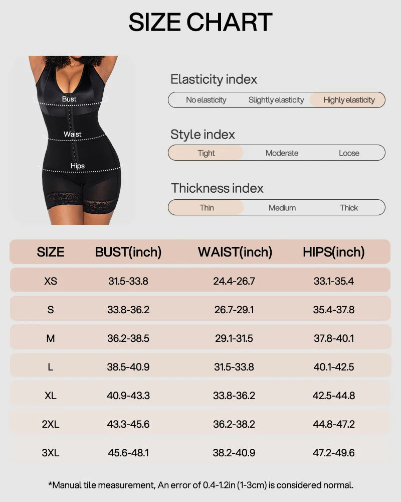 Tummy Control Extra Plus Size Shapewear Bodysuit