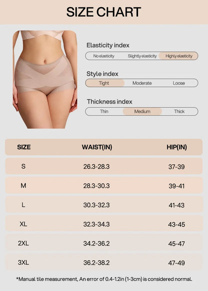 High-Waisted Cross Front Shaping Panties (6-Pack)