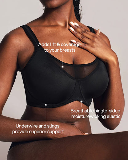 Mesh Cooling Full Coverage Minimizer Bra