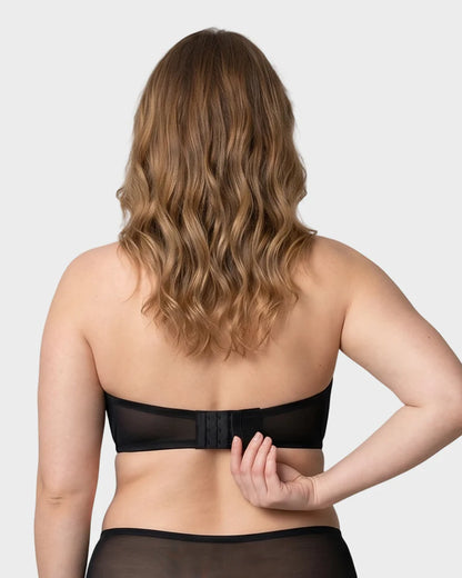 No-Slip Strapless Mesh Bra for Full Bust Support