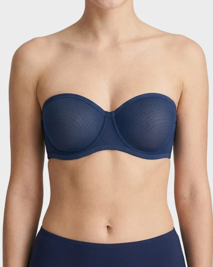 No-Slip Strapless Mesh Bra for Full Bust Support