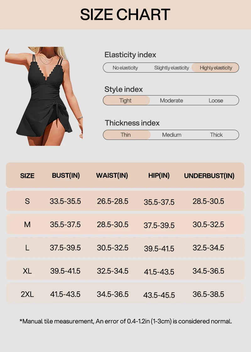 Women’s Tummy Control One-Piece Swimsuit Dress